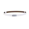 Cinturón para Mujer de Cuero Genuino de Doble Vista Hebilla de Bloqueo de Alta Calidad Cinturón Delgado de Cuero con Vestido Decorativo Cinturón de Cuero Vacuno para Mujer