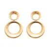 Brincos Redondos de Metal Estilo Europeu e Americano Cruzado Borboleta Folha Luxo Acessível Brincos de Ponta Brincos com Design de Moda para Mulheres