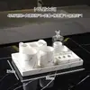 Juego de Tazas para Enjuague Bucal Combinación Taza para Lavar Portacepillos de Dientes Cerámica Portacepillos de Dientes Eléctricos Set Hogar Nórdico Lujo Ligero