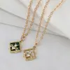 Collar Minimalista Personalizado de Malaquita en Forma de Rombo para Mujer, Nuevo Conjunto de Pulsera de Cadena para Clavícula Simple de Moda