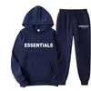 Conjunto popular de sudadera con capucha estilo americano con estampado de letras, casual y versátil, marca de moda, sudadera y pantalones de chándal de corte holgado, unisex