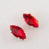 Montura de Cuatro Garras con Garras de Zirconia de Color en Forma de Marquesa Pulsera DIY Accesorios de Joyería con Pedrería Cosidos a Mano