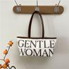 Bolso de lona con letras de contraste estilo GentleWoman 2025 nuevo cesto de verduras bolso de hombro para mamá todo partido
