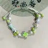 Pulseira de Cerâmica com Contas Estilo Floresta para Mulheres, Pulseira Trançada Étnica Retrô Boêmia, Acessórios de Barraca de Atração Turística