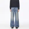 Ropa para Hombre LKTM Jeans Acampanados Lavado Azul Retro Americano para Hombres y Mujeres, Marca de Tendencia con un Efecto Adelgazante de Gama Alta