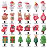 Adornos de Dibujos Animados Navideños para Uñas Muñeco de Nieve Reno Campana Papá Noel Árbol Guirnalda Calcetines Copo de Nieve Diamante Estereoscópico para Uñas