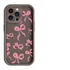 Capa de Celular Rosa com Laço Estilo Japonês e Coreano Adequada para iPhone 17, Apple 18Pm, Capa Protetora de Silicone Anti-Colisão Estilo Menina