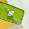 [Primavera] cordão de laço de estrela de cinco pontas verde corda anti-perda para celular corrente de celular pingente decorativo