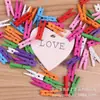 Clip de madera pequeño de color spot al por mayor pared de fotos de fiesta dormitorio decoración de dormitorio arte oficina escritorio clip pequeño