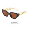 GLAZZY - Gafas de sol con montura pequeña transfronterizas con personalidad europea y americana para mujer, nuevas gafas de sol rojas de red 2022 con tendencia femenina al por mayor