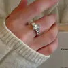 Diseño Único de Nicho Azucarero Moda Anillo Abierto Ajustable para Dedo Índice con un Toque de Lujo Ligero y Gama Alta, Anillo Estilo Ins