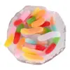 Gomita de Caramelo Arcoíris Miniatura Simulada Oruga de Caramelo de Goma Muñeca de Azúcar Ácida Casa de Muñecas 1:12 Adornos Modelo Supermercado