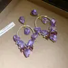 Aretes de aguja plateada con diamantes, diseño de flor ovalada de resina y gota de agua, estilo retro vintage, aretes versátiles