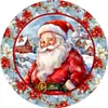Venda quente transfronteiriça ornamentos acrílicos planos para pendurar série de Natal redondos 3D decoração de casa