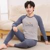 Ropa de otoño para niños CUHK pantalones de otoño conjunto de ropa interior de algodón para niños cuello redondo cuello medio primavera y otoño niños y niñas base para el hogar