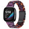 Correa universal para Fitbit Versa3/Sense, nueva correa de resina intercolor de tres cuentas para Versa4.