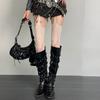 Verão cantor principal retrô roxo rima jacquard suspensórios meias sexy puro feminino y2k shibuya garotas quentes subcultura punk