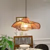 Lámpara Colgante Retro Japonesa Estilo Wabi-Sabi para Comedor, Lámparas Vintage para Restaurante, Sala de Té Zen, Bar, Balcón, Cafetería