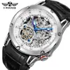 Nuevo Ganador Estilo Europeo y Americano Moda Masculina Casual Hueco Movimiento Mecánico Reloj Mecánico Automático
