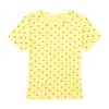 Camiseta blanca de manga corta con lunares estilo coreano para mujer, nueva colección verano 2026, con un elegante diseño en los hombros, un corte único y favorecedor.