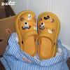 Sandalias de Verano para Exteriores Lindas Perro Chica de Playa Corazón Agujero Zapatos Cómodos Vacaciones Mujeres Eva Punta del Pie Elevación Sandalias