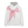 Sudadera con Capucha de Cuadros Estilo Americano para Mujer, Nueva Colección Otoño 2025, Top Holgado con Diseño de Nicho en Blanco y Negro