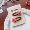 Pasadores de Flores Tejidos para Niños, Lindos Pasadores para Bebés, Nuevos Pasadores Femeninos de Otoño e Invierno Que No Dañan el Cabello, Pasadores y Accesorios para el Cabello