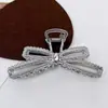 Accesorio para el cabello de rosa plateada, pinza grande para el pelo para la parte de atrás de la cabeza, pasador de alta gama, nuevo clip de tiburón 2023