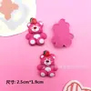 Accesorios de resina para bricolaje, serie de dibujos animados de oso de fresa, funda de teléfono de gel crema, accesorios para el cabello, hebilla de zapato, caja de almacenamiento, parche para taza de agua