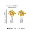 E14411 Pendientes de Perla Dulces y Exquisitos Estilo Retro Francés, Estilo de Lujo Ligero, Diseño Versátil, Pendientes de Perla Colgantes
