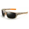2026 En Stock Venta al por mayor Transfronterizo Europeo y Americano Deportes al aire libre Gafas de sol polarizadas Montura cuadrada Camuflaje Gafas de ciclismo P8621