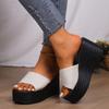Pantuflas Verano Nuevas Exportación Talla Grande Sandalias de Suela Gruesa para Mujer Cuña Simple Verano Zapatos de Mujer Temu