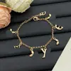 Pulsera de Perlas con Múltiples Letras de Marca de Nuevo Diseñador Estilo Europeo y Americano Transfronteriza 2025 para Mujer, Pulsera de Gama Alta al por Mayor