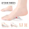 Almofadas de arco para homens e mulheres, palmilhas de suporte de arco, partículas autoadesivas absorventes de choque para fascite plantar, almofadas de arco para massagem, meia-medida
