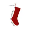 Calcetines de Navidad Tejidos de Color Puro Ondulados de Navidad Colgante de Navidad Bolsa de Regalo para Calcetines Decoración