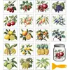 Adesivos de transferência a frio pintados à mão em aquarela para copos de vidro e cerâmica, adesivos de decoração DIY para copos e potes, adesivos culturais e criativos feitos à mão