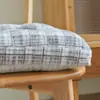 Cojín a Cuadros Japonés Simple Almohadilla para Silla Oficina Sentado Prolongado Almohadilla Suave para Glúteos Silla de Estudiante Cojín de Asiento Engrosado