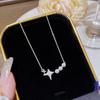 Elegante Collar de Acero de Titanio para Mujer, No se Desvanece, Versátil, Colgante de Alta Gama, Diseño de Nicho de Lujo Ligero, Cadena para Clavícula, Accesorios Transfronterizos