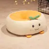 Cojín Redondo de Dibujos Animados para Futón de Casa Engrosado para Cuatro Estaciones Cojín para Ventana Saliente de Dormitorio Cojín de Piso Piña Fresa Shiba Inu Conejo Rosa