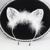 Festa de Halloween Mascarada menina-gato adorno de cabeça véu de renda preta celebridade da internet fofo gato orelhas de coelho adorno de cabeça