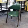 Cadeira de Jantar em Forma de A, Madeira Maciça com Imitação de Ferro Forjado, Cadeira com Encosto para Uso Doméstico, Cadeira de Escrivaninha para Quarto, Cadeira Simples Moderna para Loja de Chá com Leite