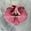 Cabeça de Flor de Orquídea Phalaenopsis Artificial, Textura de Película Impressa em 3D, Buquê Exquisito para Decoração de Casamento e Lembrança