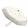 Paraguas de Peluche de Gato de Nieve Lindo para Estudiante, Paraguas Totalmente Automático, Lindo y Elegante, Paraguas de Doble Uso para Sol y Lluvia, Recubrimiento Negro para Protección Solar