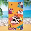 Toalla de Baño de Secado Rápido Extra Grande para Niños Crayon Shin-Chan Toalla de Playa Microfibra Terciopelo de Doble Cara Toalla de Playa Impresa Digitalmente