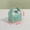 Caja Portátil para Pastel de Mousse Caja Desechable para Pastelería Caja para Postre de Queso Rollo Suizo Caja de Embalaje para Alimentos Horneados