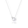 Amazon Quente Banhado a Ouro Exquisito Pingente Escalonado Colar Feminino Corrente de Elo Redondo Colar com Pingente