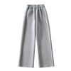 Calça Esportiva Casual de Camada de Ar Glutinosa Macia para Mulheres Outono e Inverno 2023 Nova Moda Americana Hot Girl Solta Reta Emagrecedora Calça Boca de Sino