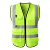Chaleco de seguridad reflectante multibolsillos chaleco reflectante sitio de construcción construcción ropa reflectante impresión trabajadores de saneamiento tráfico
