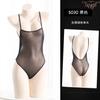Lingerie Sexy Transfronteiriça Plus Size Malha Elástica Body Transparente Conjunto Suspender 5030 Roupa de Marinheiro Roupa de Marinheiro Sexy