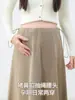Falda de maternidad de longitud media, nuevo estilo otoño 2026, falda larga plisada negra para mujeres petite, ropa de otoño para mujeres embarazadas, falda media Maillard
